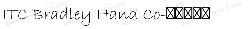 ITC Bradley Hand Co字体转换
